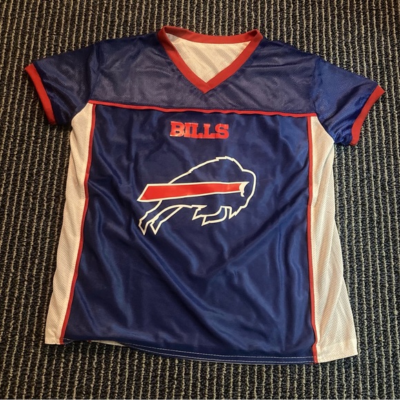 Buffalo Bills Reversible Flag Football Youth Kids Jersey Blue White - Picture 1 of 6
